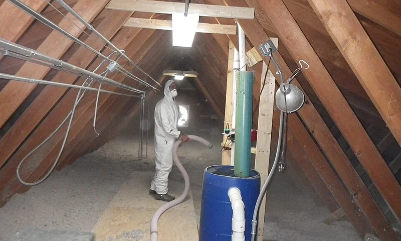 Attic space prepared for insulation