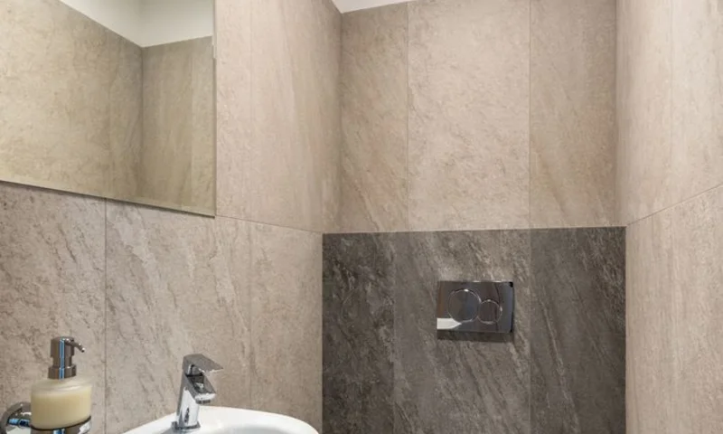 Refreshed bathroom vanity and finishes
