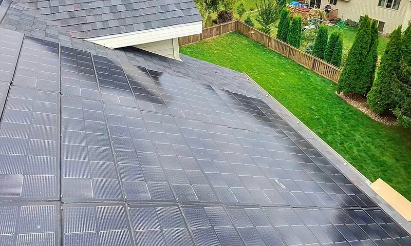 Residential roof viewed from outside